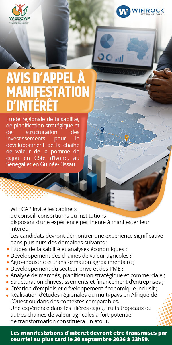 Etude de faisabilité Cajou