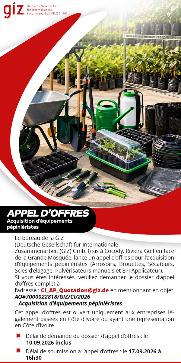 équipements pépiniéristes